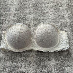 Aerie Lace Strapless Bra - White